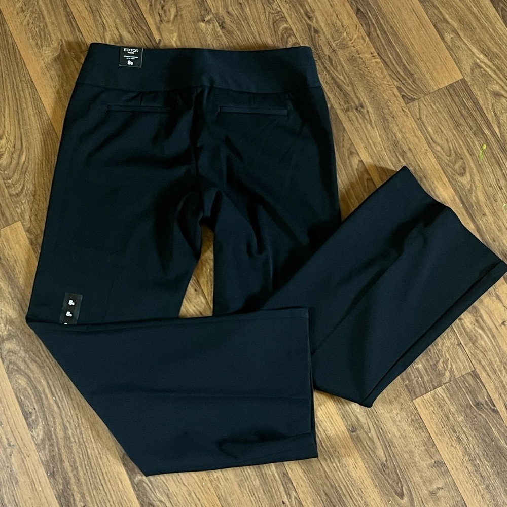 Express Editor Flair Straight Through Hip & Thigh Flare Trousers - Picture 6 of 9